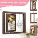 Wedding Gifts for Couples 2026,Rotating Floating Mr and Mrs Picture Frame,4x6 Rustic Picture Frame Engagement Gifts for Couples,Bridal Shower Gift for Bride to Be