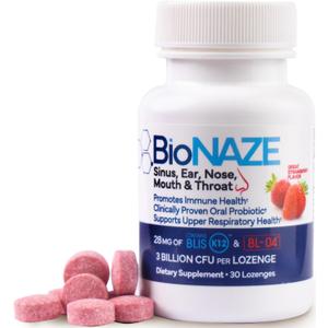 Oral Probiotic BLIS K12 & BL-04 for Sinus, Tonsil Stones, Bad Breath, Post Nasal Drip, Throat, Mouth, Teeth & Gut - Improve Oral & Respiratory Health. Clinically Proven Probiotic Strains 30 ct, EXP 07/2026