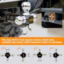 ORCISH Trailer Hitch Tri-Ball Mount with Tow Hook & Pin, Chrome Trailer Ball Sizes 1-7/8", 2" & 2-5/16", Fit 2 Inch Hitch Receiver, 10,000 LBS Max Towing Capacity for RVs, SUVs, ATVs & Trucks (Classic)