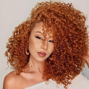 7 Packs GoGo Curl Crochet Hair 10 Inch Short Copper Flame Curly Crochet Hair for Women Deep Wave Beach Curl Crochet Braids Synthetic Braiding Hair Extensions (10 Inch, Copper Flame)