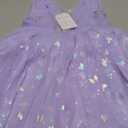 IDOPIP Toddler Baby Girls Sequin Butterfly Tutu Dress Princess Birthday Party Pageant Flower Girl Wedding V-Backless Dresses (2-3T, Purple)