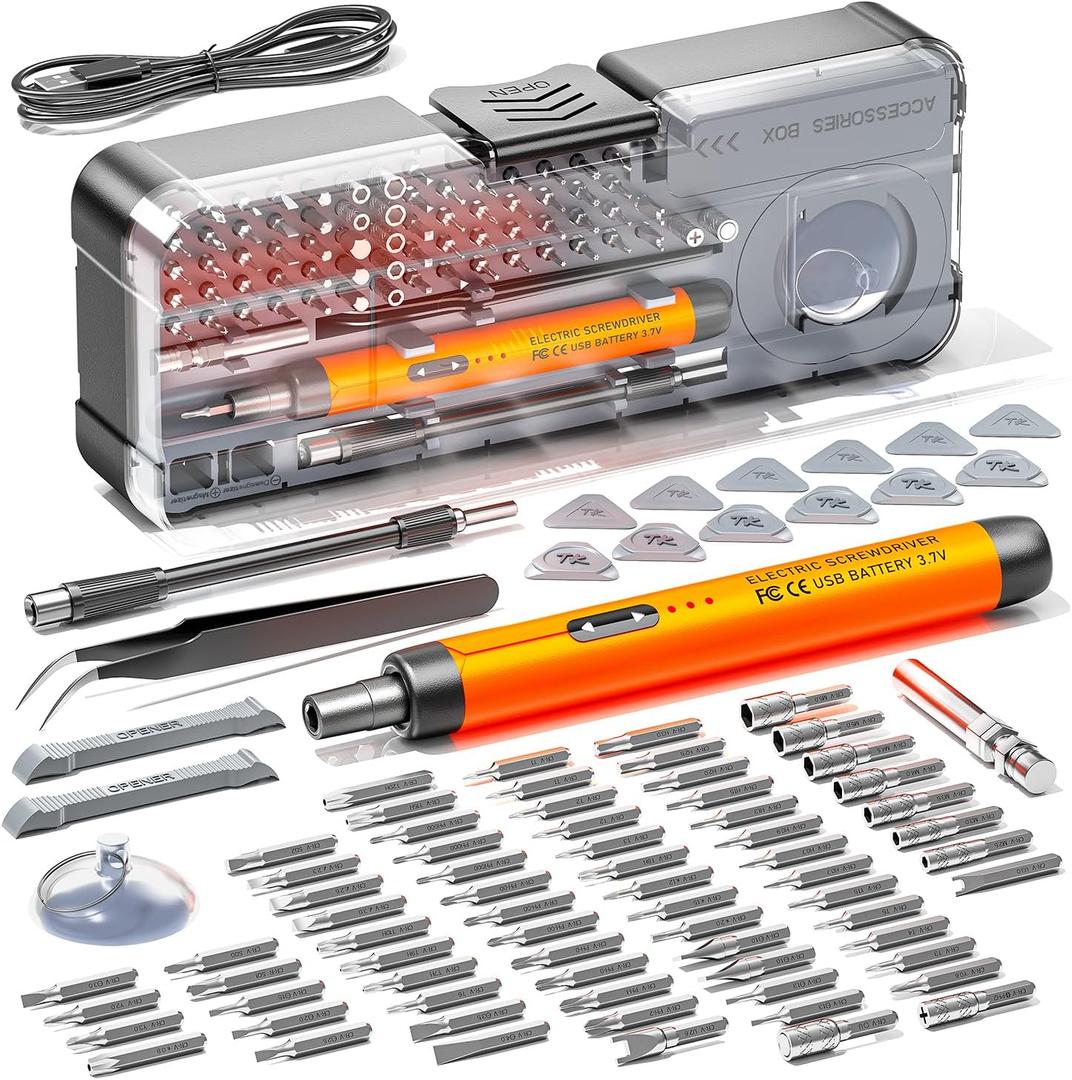 ANVANNA 88-IN-1 Mini Electric Screwdriver Set is a comprehensive electric precision tool kit designed for electronics repair and DIY projects