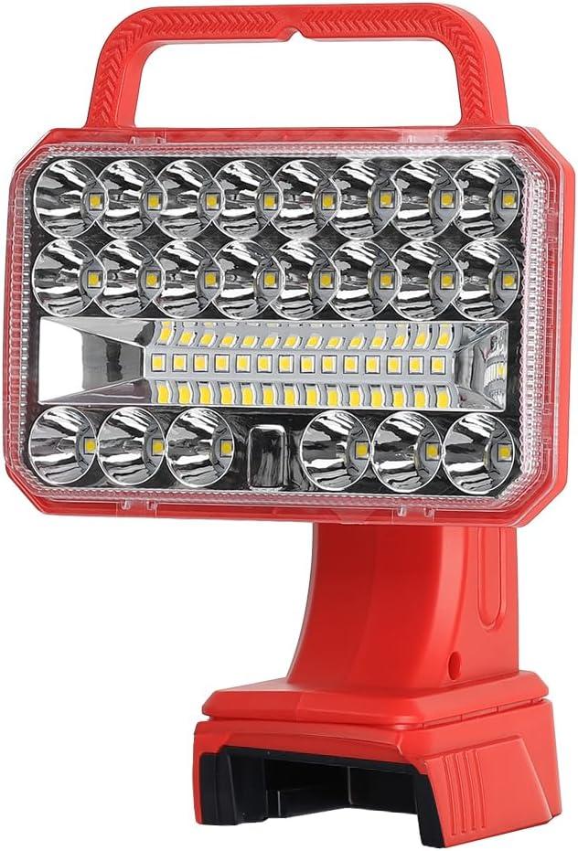 2000LM LED 18v Light for Milwaukee M18 18V Li-Ion Battery, 18W Work Light with USB Charging Port for Hiking, Job Site,Camping,Indoor & Outdoor Use(Tool Only)