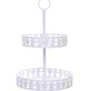 White Tiered Tray Metal Ghost