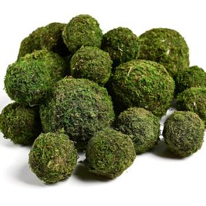 Usmola 18pcs Fake Moss Balls, 6pcs 3.2" Faux Green Balls + 12pcs 2" Artificial Moss Decorative Balls for Centerpiece Bowls (Fresh Green)