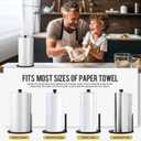 Stainless Paper Towel Holder, Paper Towels Holder Countertop, Stainless Steel Paper Towel Holders, Kitchen Paper Towel Holders, Non-Slip PaperRoll Holders, Silver