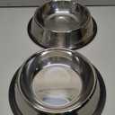 2Packs Stainless Steel Dog Bowl with Anti-Skid Rubber Base for Small/Medium/Large Pet, Perfect Dish, Pets Feeder and Water Choice Puppy Cat Kitten (8oz)