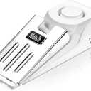 Door Stop Alarm, Door Stopper with 120DB Security Alarm, Floor Wedge Doorstop for Travel Apartment Home House (Pack of 1) (White)