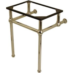 Kingston VBH242030PN Brass Console Sink Legs, Polished Nickel, 24"x20-3/8"x30"