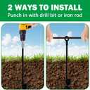 Ground Anchors, Tent Stakes Heavy Duty, Trampoline Anchor Kit, Triple Propeller,Heavy Duty Anchor Hook for Canopies, Car Ports, Sheds, Swing Sets, Easy to use, 4pcs 15 Black