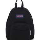 JanSport Half Pint Mini Backpack, 10.2 L - Durable Mini Bag Purse with Adjustable Shoulder Straps, Single Main Compartment, Zippered Stash Pocket, Black