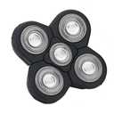 Men Electric Shavers Replacement Heads 5 in 1 Razor Replaceable Alternate Floating Washable Blade Trimmers Head(Black)