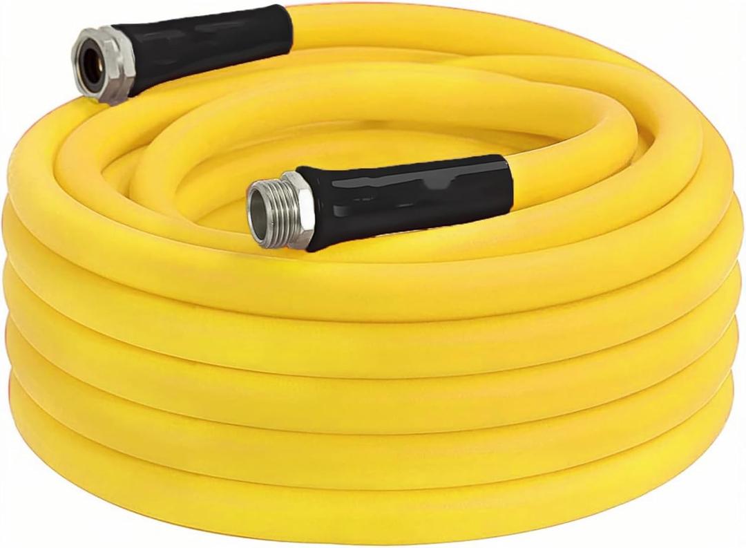 Garden Hose 5/8 in. 30ft, T TOVIA All-weather Hybrid Water Hose, Flexible Lightweight Power Wash Hose 150 PSI with 3/4'' Aluminum Fittings, Watering Equipment for Outdoor, Backyard, Lawn