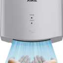AIKE Air Wiper Compact Hand Dryer 110V 1400W Silver (with 2 Pin Plug) Model AK2630S