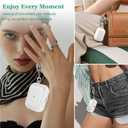 for AirPods Pro 3 Clear Case 2025, Military-Grade Shockproof, Soft TPU Highly Transparent Anti-Yellowing for AirPods Pro 3 Case with Cleaning Kit & Cute Round Buckle, Clear White