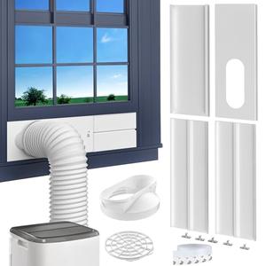 Cestluck Portable AC Window Vent Kit, with 5.9” Exhaust Hose, 5.9" Coupler and Bird Guard, Adjustable Air Conditioner Window Seal Kit Length Range (17” to 63”), Universal Sliding AC Vent Kit Cestluck Portable AC Window Vent Kit, with 5.9” Exhaust Hose, 5.9" Coupler and Bird Guard, Adjustable Air Conditioner Window Seal Kit Length Range (17” to 63”), Universal Sliding AC Vent Kit