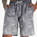 APTRO Men's Swim Trunks 9" Quick Dry Swimsuits Beach Bathing Suits Swim Board Shorts Mesh Liner T11 Grey M