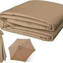 6ribs Umbrella Canopy Cover Replacement Top Canopy for Patio Parasol Outdoor, 2.7m(9fr)/3m(10ft) Optional, Replacement Canopy Parasol Cloth, 95% UV Protective (Color : Khaki, Size : 10ft/3.0m(6-Ribs