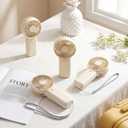 100 Pcs Mini Handheld Portable Fan for Wedding Travel Summer Outdoor(White)