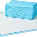 Amazon Basics Heavy Duty Absorbent Dog and Puppy Pee Pads with 5-Layer Leak-Proof Design and Quick-Dry Surface for Potty Training, Regular Size, 24 x 23 Inches, Blue & White, 20-Count