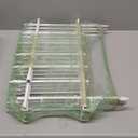 Metal Decorative Garden Fence 22" Wide x 18" High (5 Panels, Total Length 9.17 feet), Metal Border Folding Fence, Landscape Fencing for Flower Bed, Yard, Animal Barrier (White)