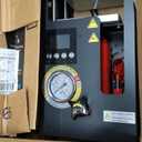 10 Tons Heat Press Machine with 5.5" X 5.5" Dual Heated Plates Manual Press with LCD Digital Display Screen & Precise Pressure Gauge 110V/220V