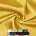 P Pothuiny 55 Inch Wide Gold Satin Fabric by The Yard, Silky Charmeuse Satin Fabric for Bridal Wedding Dress Decor DIY Apparel Crafts, 1 Yard