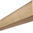 4"W x 8"H x 8'L 3-Sided (U-Beam) Rough Cedar Endurathane Faux Wood Ceiling Beam, Buttercream