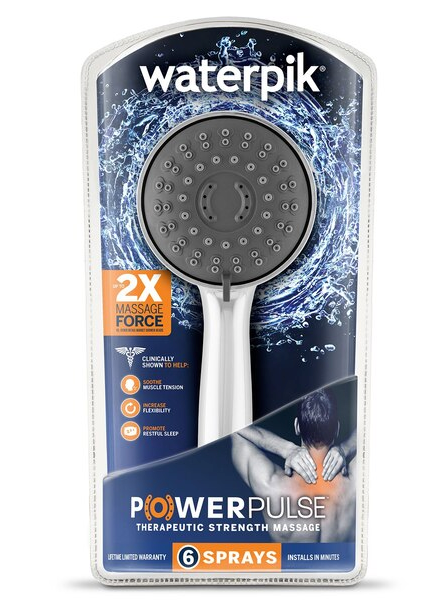Waterpik 6-Mode PowerPulse Massage Hand Held Shower Head, Chrome