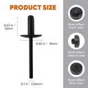 ALLCLEAN 110pcs All Black Large Flange Rivets,3/16 * 1/2" Open End Aluminum Blind Rivets,4.8 * 12 Pop Blind Rivet