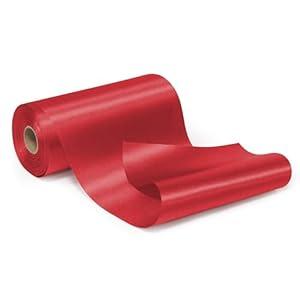 CT CRAFT LLC 6" x 25 Yards Red Double Face Satin Cut Edge Fabric Ribbon for Christmas Home Decor Gift Wrapping Crafts Wedding Ceremony Car Bow Christmas Holiday