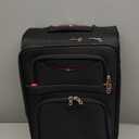 ROPLUS Softside Expandable Luggage with 4 Spinner Wheels, Durable Carry-On Luggage Suitcase (Black, 21-Inch)