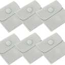 2 x PATIKIL 3x3 Inch Jewelry Pouch, 6 Pack Velvet Pouches Snap Button Jewelry Storage Bags Present Pouch for Earrings Bracelets Necklaces Rings Watch, Grey