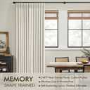 MIULEE Natural Pinch Pleated 100% Blackout Linen Curtains for Bedroom, Room Darkening Light Blocking Window Curtains 84 inches Long for Living Room, Black Out Pleat Drapes with Pin Hooks, 2 Panels