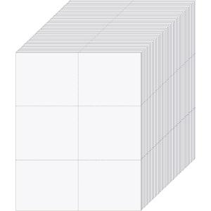 Lincia 200 Sheet Perforated Cardstock Paper 8-1/2" x 11" Printable Postcards Business Cards 6 Per Page Blank Cardstock 150 GSM Printable Postcards Compatible with Laser Inkjet Printer (White)