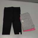 HonestBaby Baby-Girls Multipack Leggings Skinny, Flare and Cargo Pants Organic Cotton for Infant Baby Girls, Toddlers, Little Kids