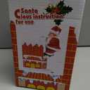 Christmas Electric Toy Climbing Chimney Santa Claus Musical Toy Dancing SingingSanta Claus for Children Kids Need to Assemble by Yourself Without Battery