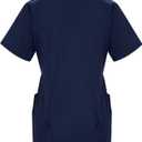 Women's V-Neck Scrub Top with 3 Pockets  Comfortable, Durable, Stretch Medical Uniform