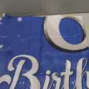 Trgowaul Happy Birthday Banner, Blue & Silver Birthday Party Decorations, Party Supplies for Men, Women & Kids, Photo Background Banner Decor for Indoor & Outdoor