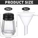 Potchen 0.5 oz Small Salt and Pepper Shakers with Funnels Clear Mini Glass Seasoning Jars Bulk Tiny Spice Glass for Wedding Party Restaurant Home Kitchen Travel Camp