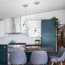 6000K Modern Pendant Light Fixtures, LED Pendant Lights Kitchen Island Lighting Adjustable Height Chrome Hanging Lights for Dining Room Kitchen Bedroom, 1Pack