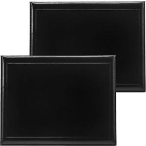 GraduationMall Leatherette Smooth Diploma Cover for Certificate 8.5"x 11" Padded Graduation Diploma Holder Black,2 Packs
