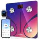 RENPHO Smart Scale for Body Weight, FSA HSA Eligible, Digital Bathroom Scale BMI Weighing Bluetooth Body Fat Scale, Body Composition Monitor Health Analyzer with Smartphone App (11"/280mm, Red Gradient)