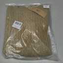 Askdeer Men's Cable Knit Pullover Sweater Long Sleeve Crew Neck Knit Sweater Soft Casual Sweaters with Ribbing Edge Khaki