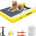 AWSUM Inflatable Dog Water Ramp Pool Float Floating Ramps for Dogs On Water Ladder Steps Ideal for Pools, Lakes, Boats and Docks,with Non-Slip Pad