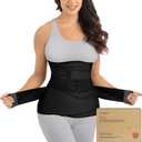 3 in 1 Postpartum Belly Support Recovery Wrap Postpartum Belly Band, After Birth Brace, Slimming Girdles, Body Shaper Waist Shapewear, Post Surgery Pregnancy Belly Support Band (Midnight Black, M/L)