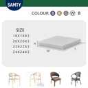 SAMTY Patio Chair Cushions Non Slip Bottom Chair Pad with Ties Set of 2 Waterproof Square Outdoor Seat Cushion Replacement for Garden Swing Furniture 18x18 Inch, White