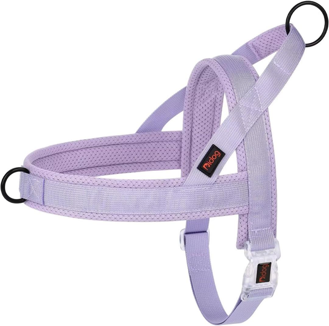 Didog No Pull Dog Harness with Breathable Mesh Padded, Quick Fit and Easy on Dog Vest Harness for Dogs Training Walking(Purple,M)