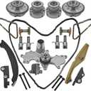 Engine Timing Chain Kit with Water Pump,VVT Sprockets & Solenoid Compatible with Ford F-150 3.5L 2011-2013, Compatible with Ford Transit-150/250/ 350/350 HD 3.5L 2015-2016