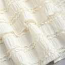 Floerns Women's Cute Halter Mini Dress Frill Trim Layered Ruffle A Line Going Out Dresses White X-Small